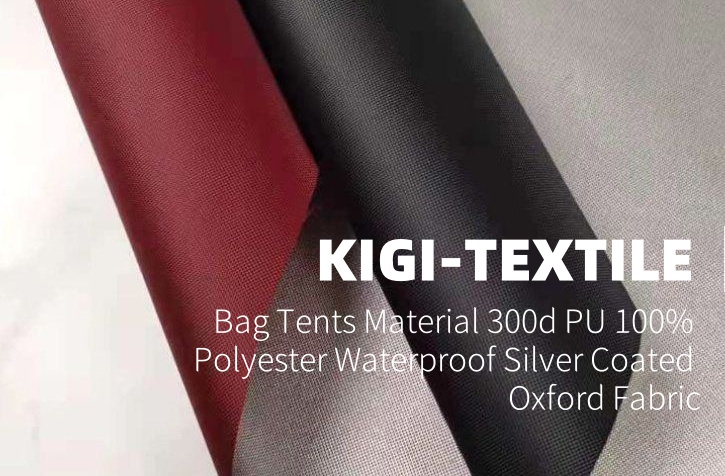 Bag Tents Material 300d PU 100% Polyester Waterproof Silver Coated Oxford Fabric.jpg