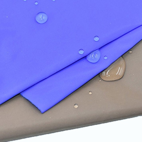 40D 290T フルダルナイロンタフタ両面 PU フッ素フリー防雨生地 55gsm